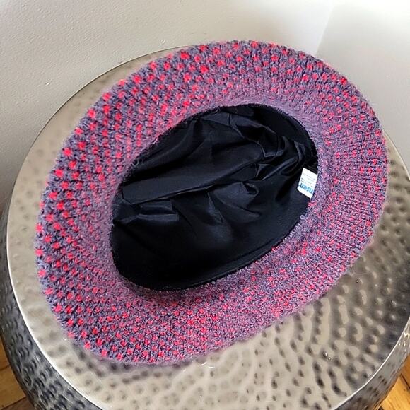 Hansen Wool Knit Ladies Hat Pink Lined Vintage 70s - Picture 2 of 7